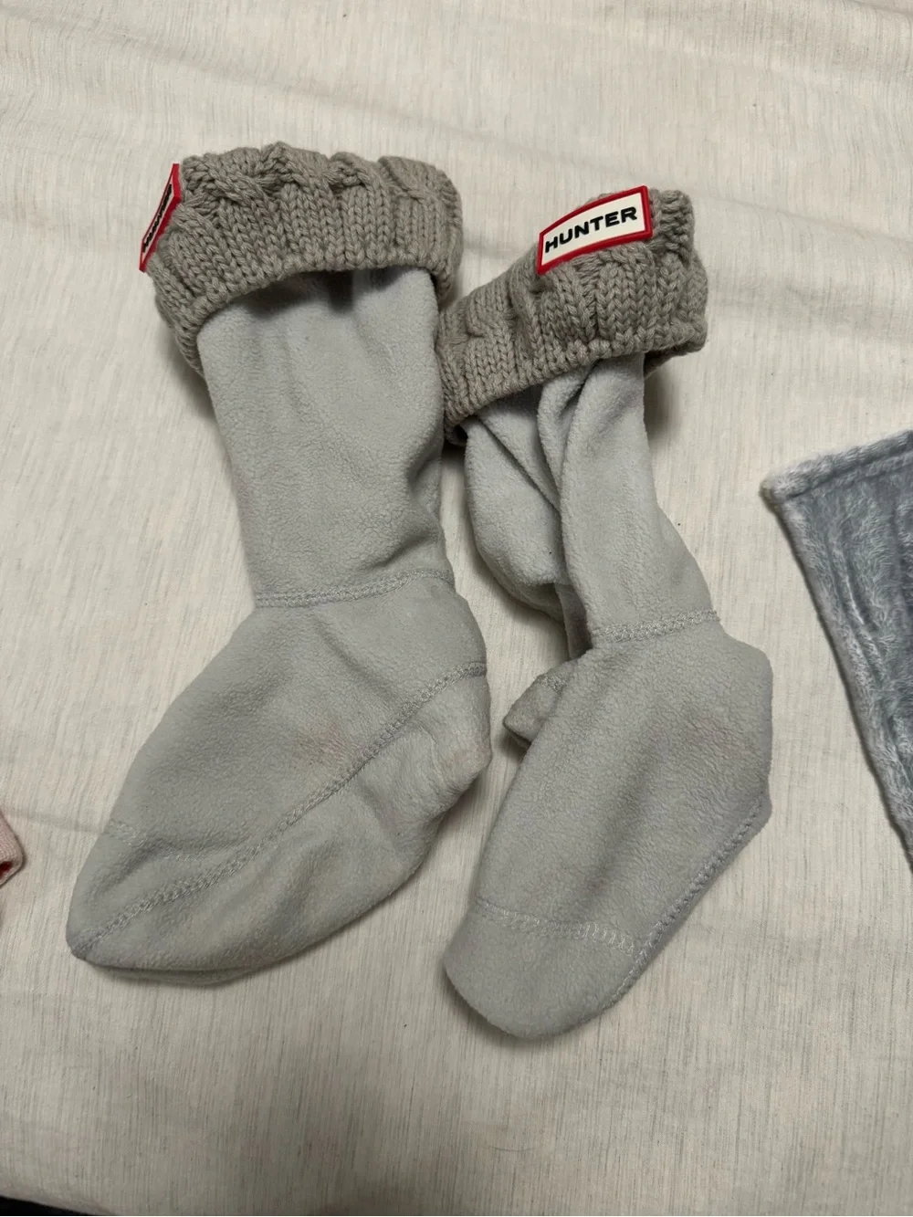 Hunter Grey Knit Cuff Boot Socks